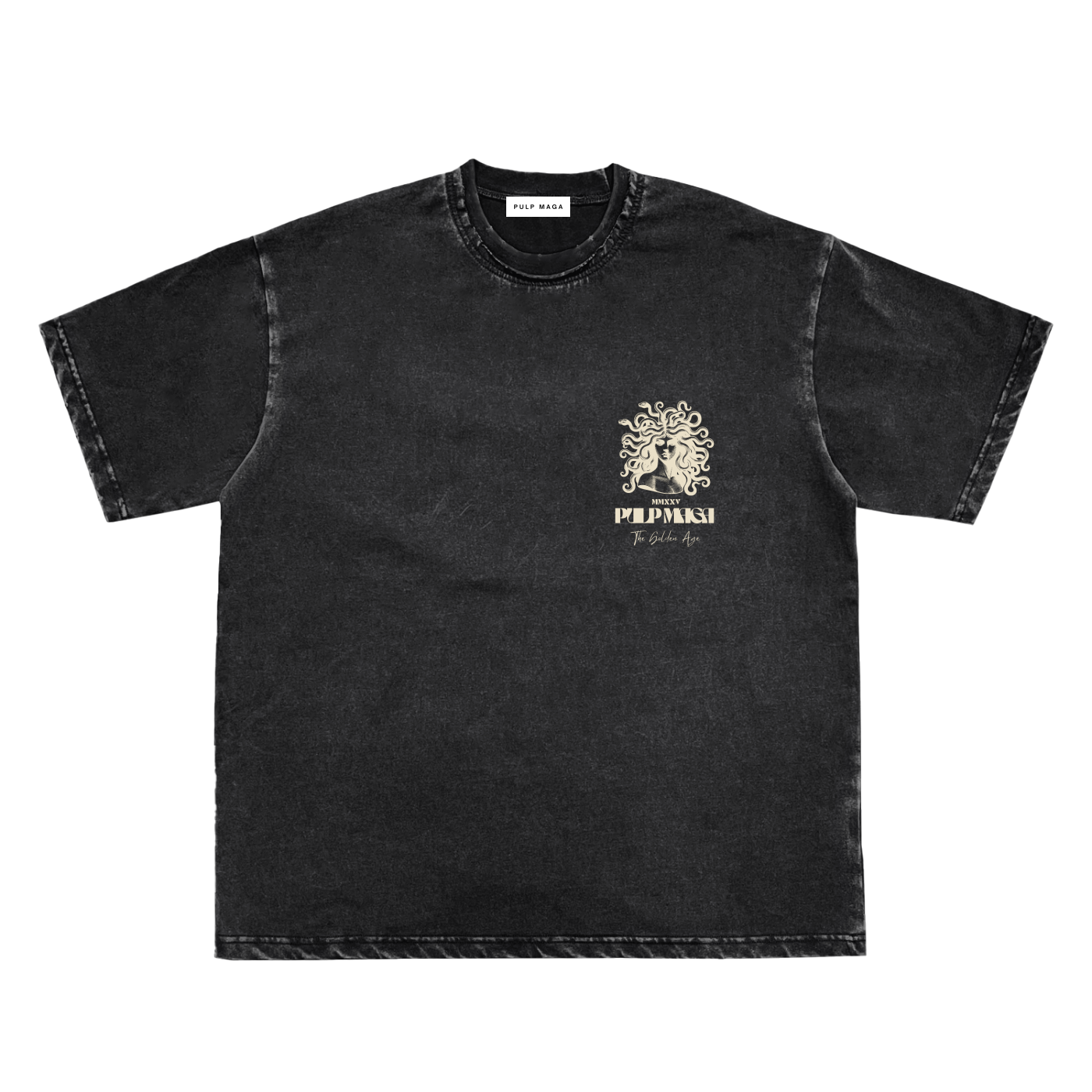 GEMINI SERPENT - CREAM INK - Snow Washed T-Shirt