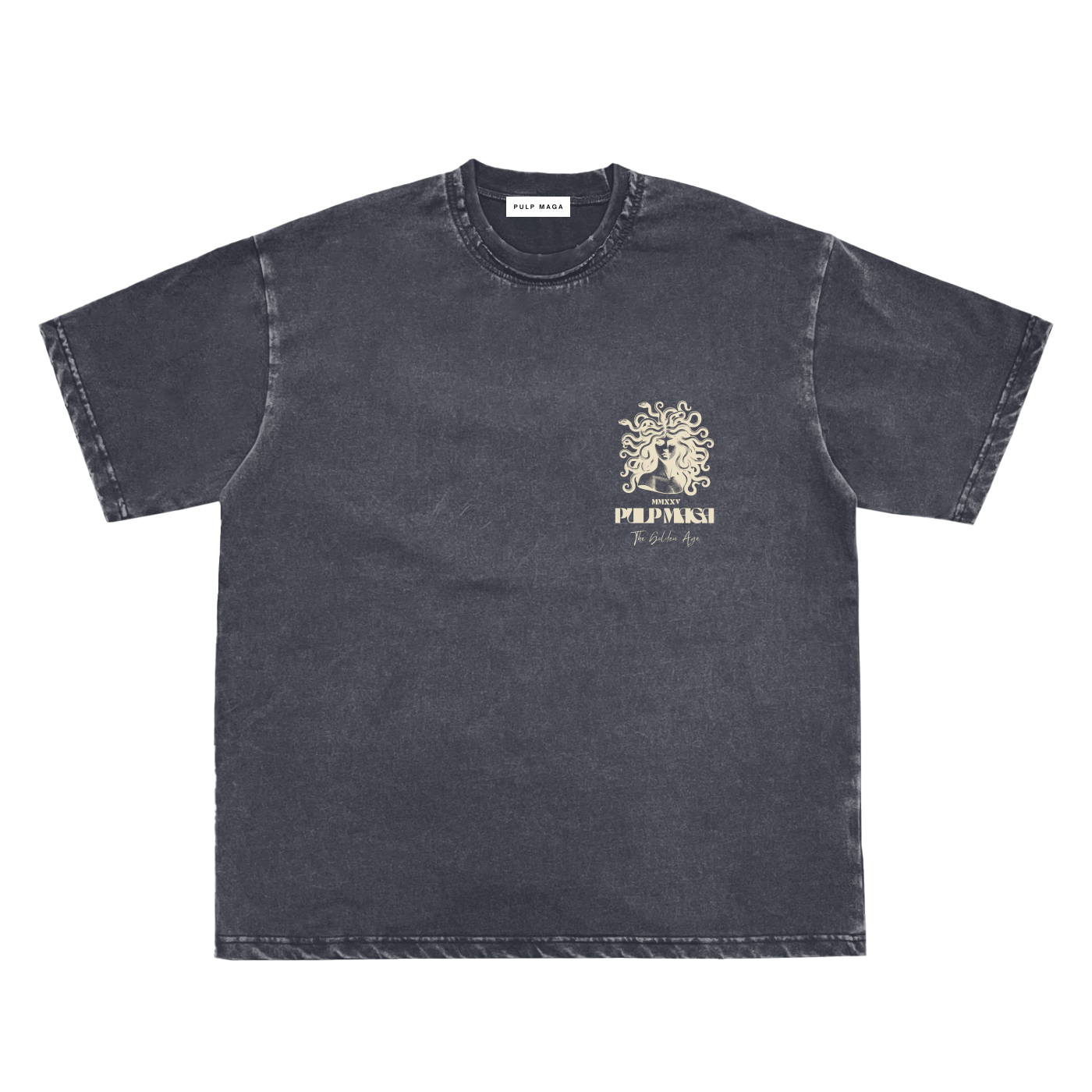 GEMINI SERPENT - CREAM INK - Snow Washed T-Shirt