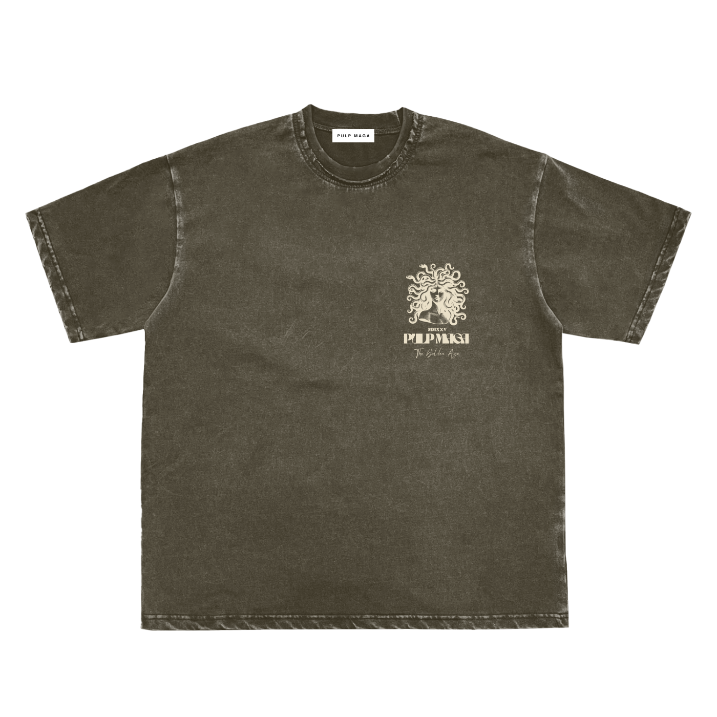 GEMINI SERPENT - CREAM INK - Snow Washed T-Shirt