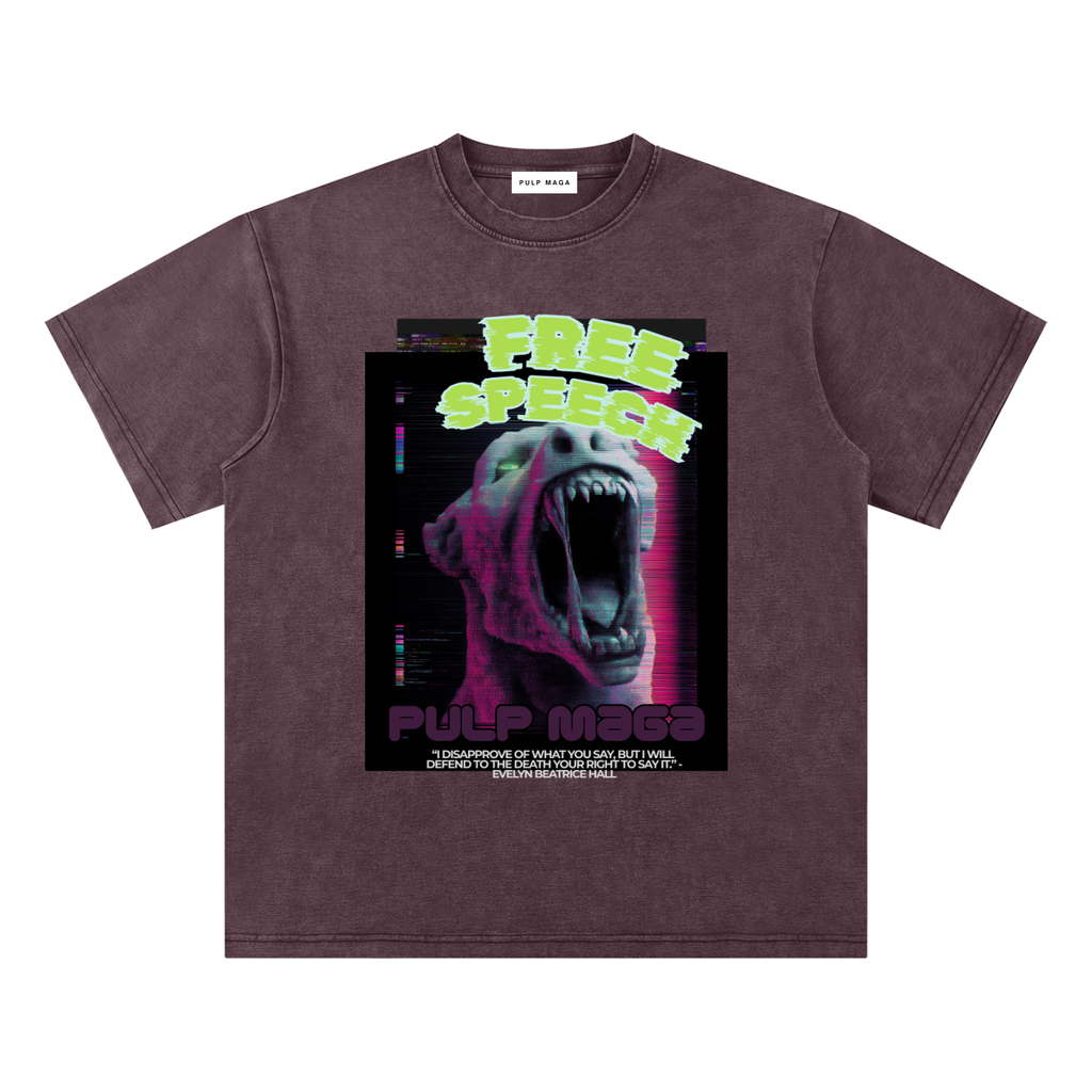 FREE SPEECH - Bamboo Snow Washed T-Shirt
