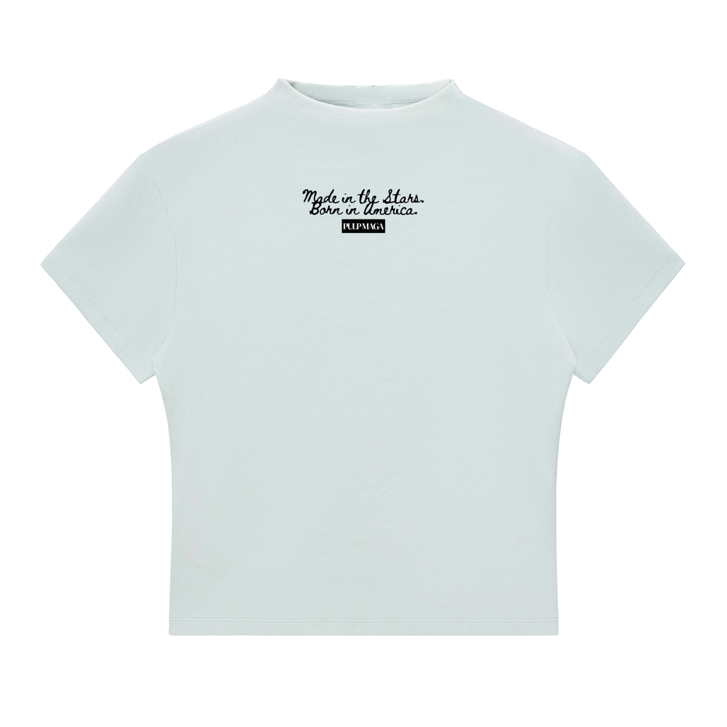 STARBORN AMERICAN - Slim Fit Mock Neck Baby Tee