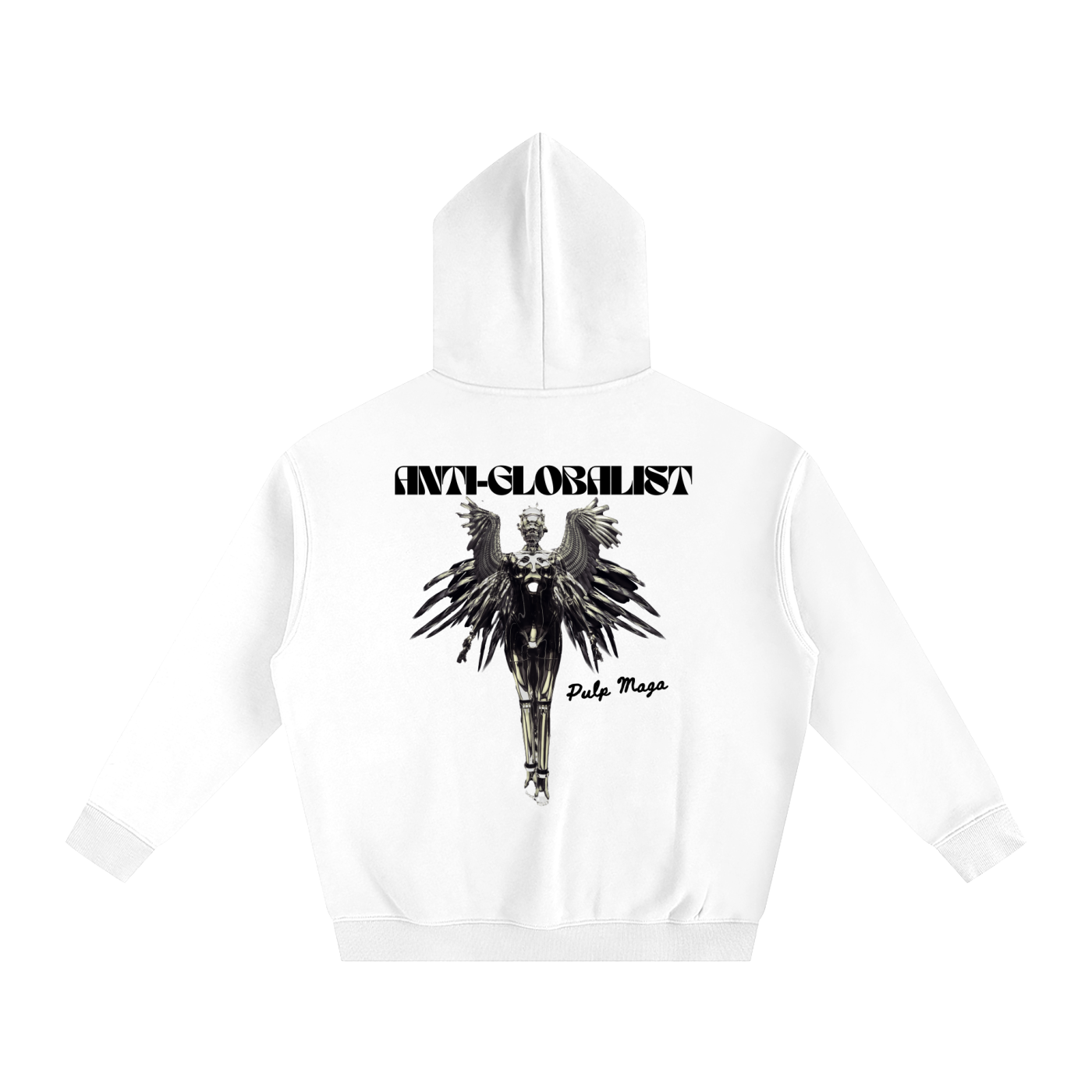 ANTI-GLOBALIST TECH ANGEL - Unisex Fleeced Oversized Hoodie