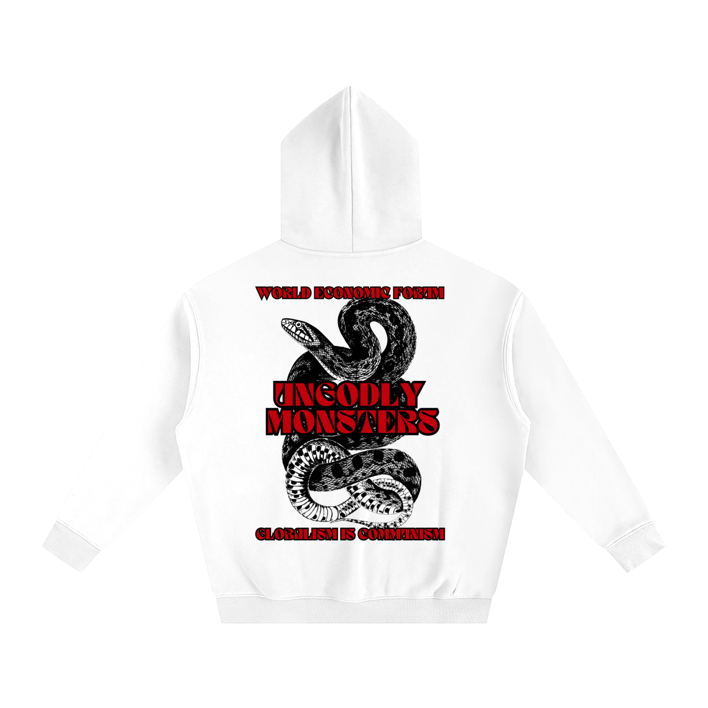 GLOBALISM IS COMMUNISM- Unisex Fleeced Oversized Hoodie