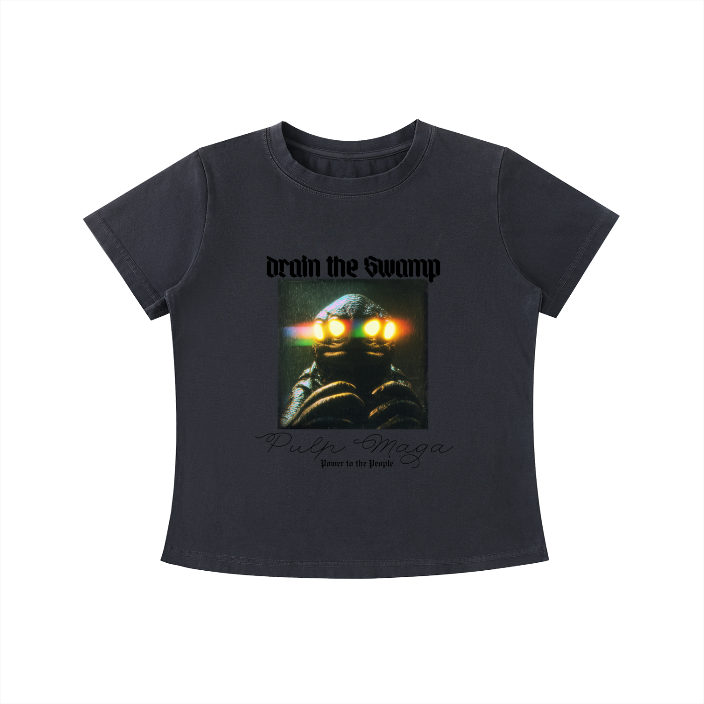 DRAIN THE SWAMP - Graphic Vintage Wash Slim Baby Tee