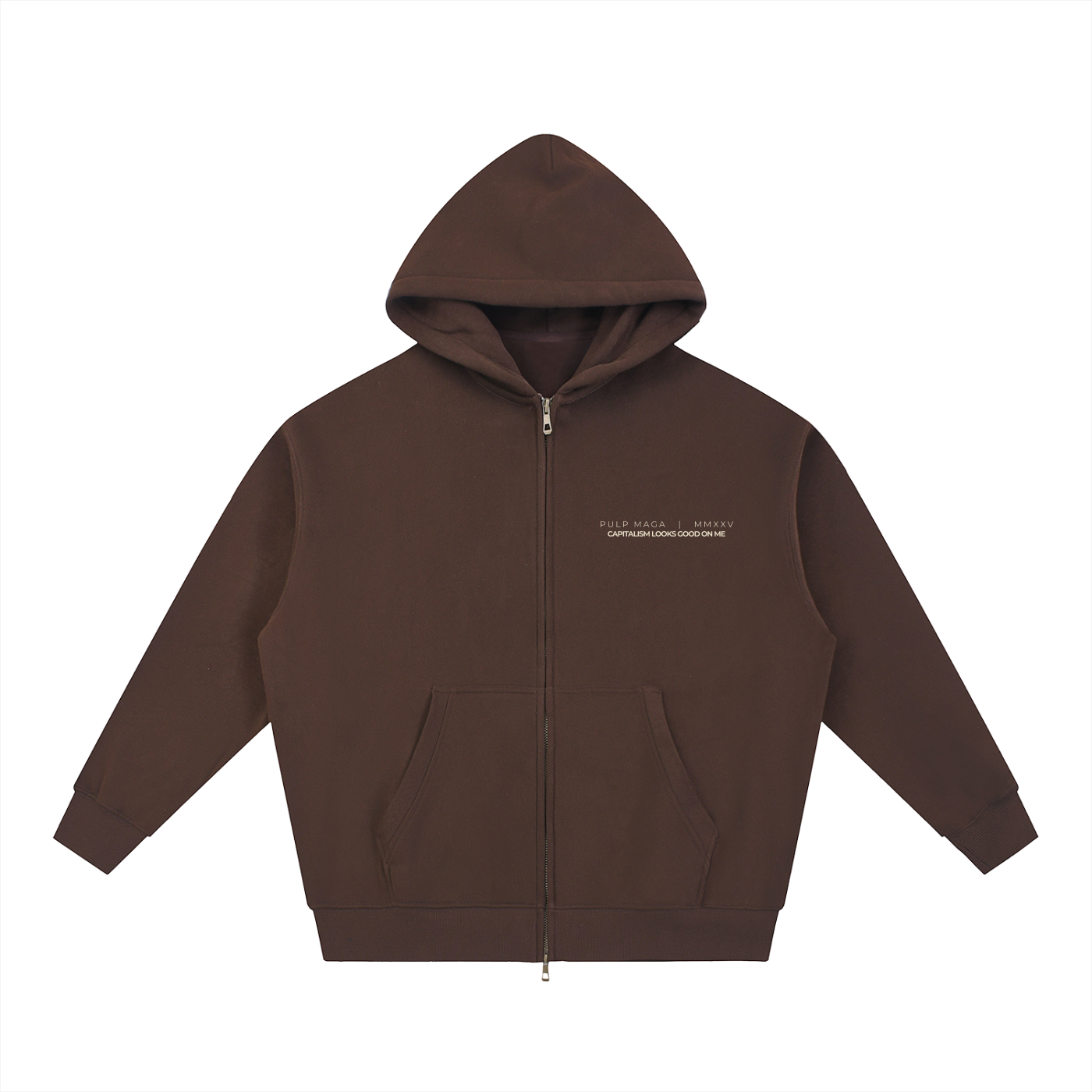 DESTROY COMMUNISM - Unisex Boxy Zip-Up Oversized Hoodie