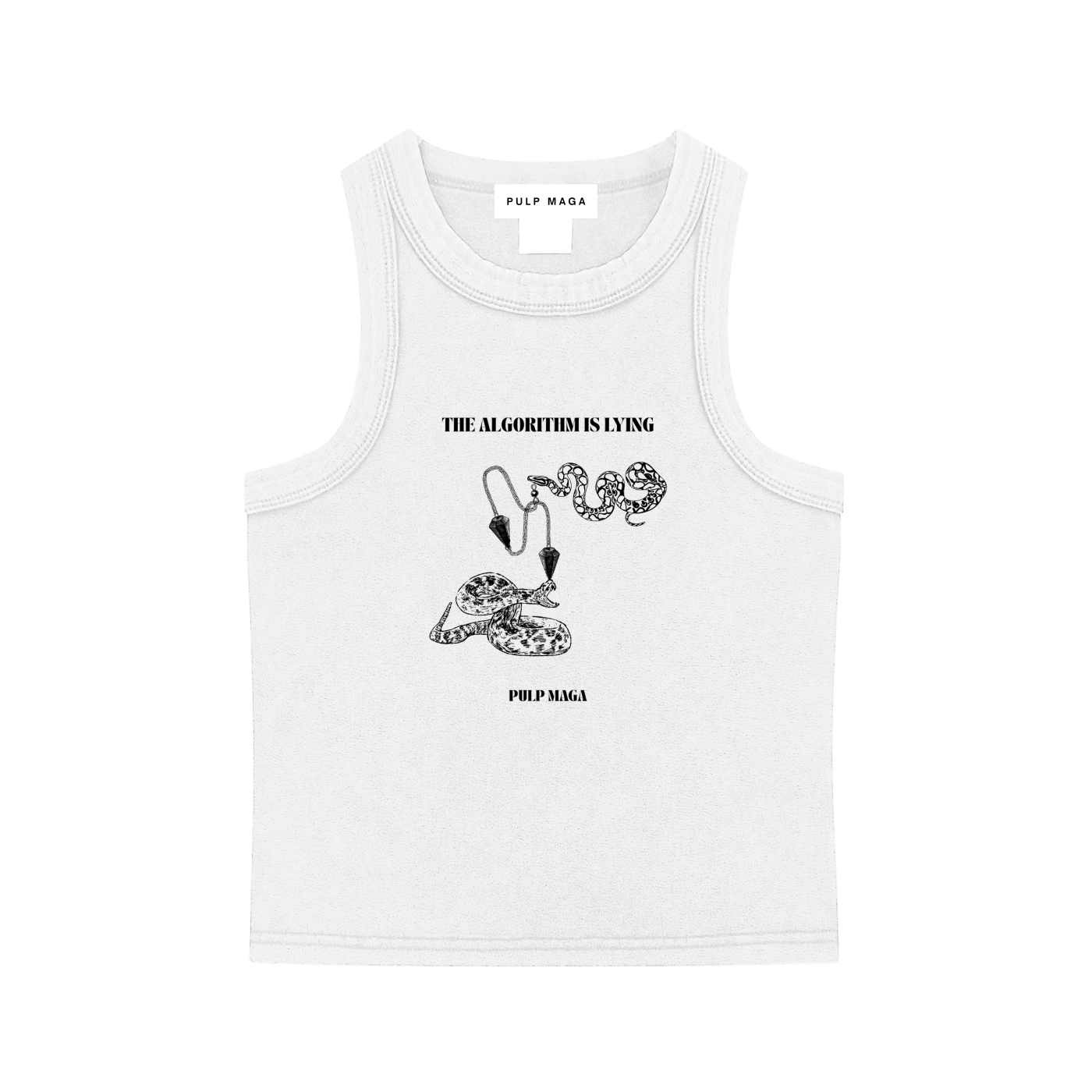 THE ALGORITHM IS LYING - Cropped Baby Tank Top