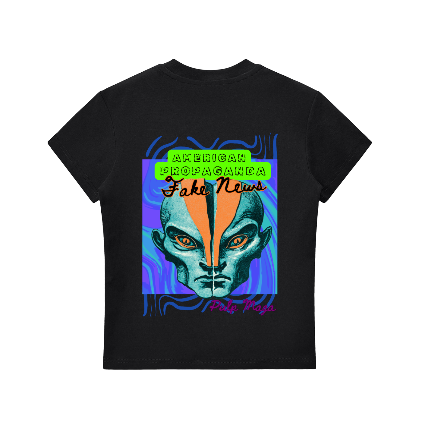 FAKE NEWS - Graphic Bodycon Baby Tee