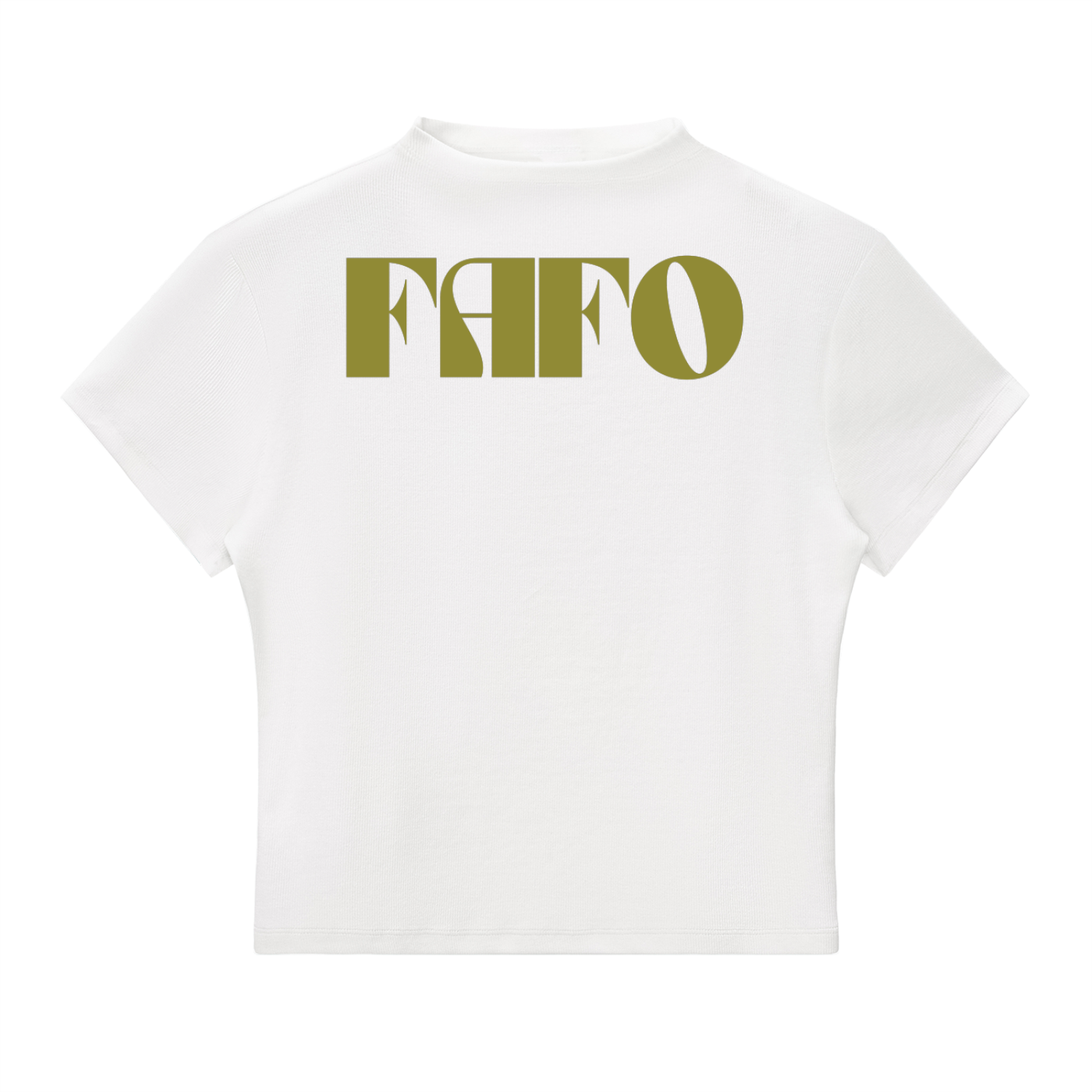 FAFO - MOSS INK - Slim Fit Mock Neck Baby Tee