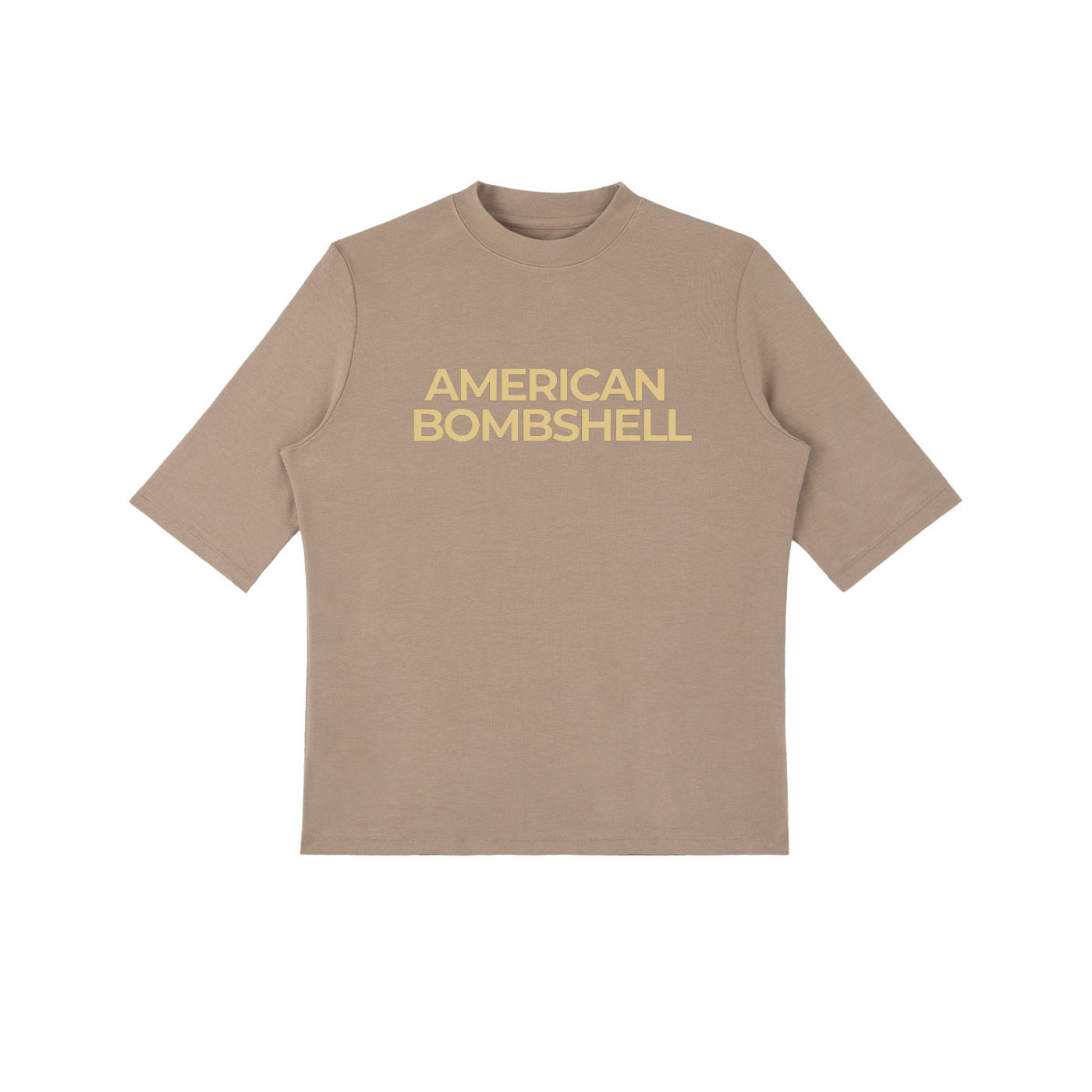 AMERICAN BOMBSHELL - Essential Mock Neck Tee