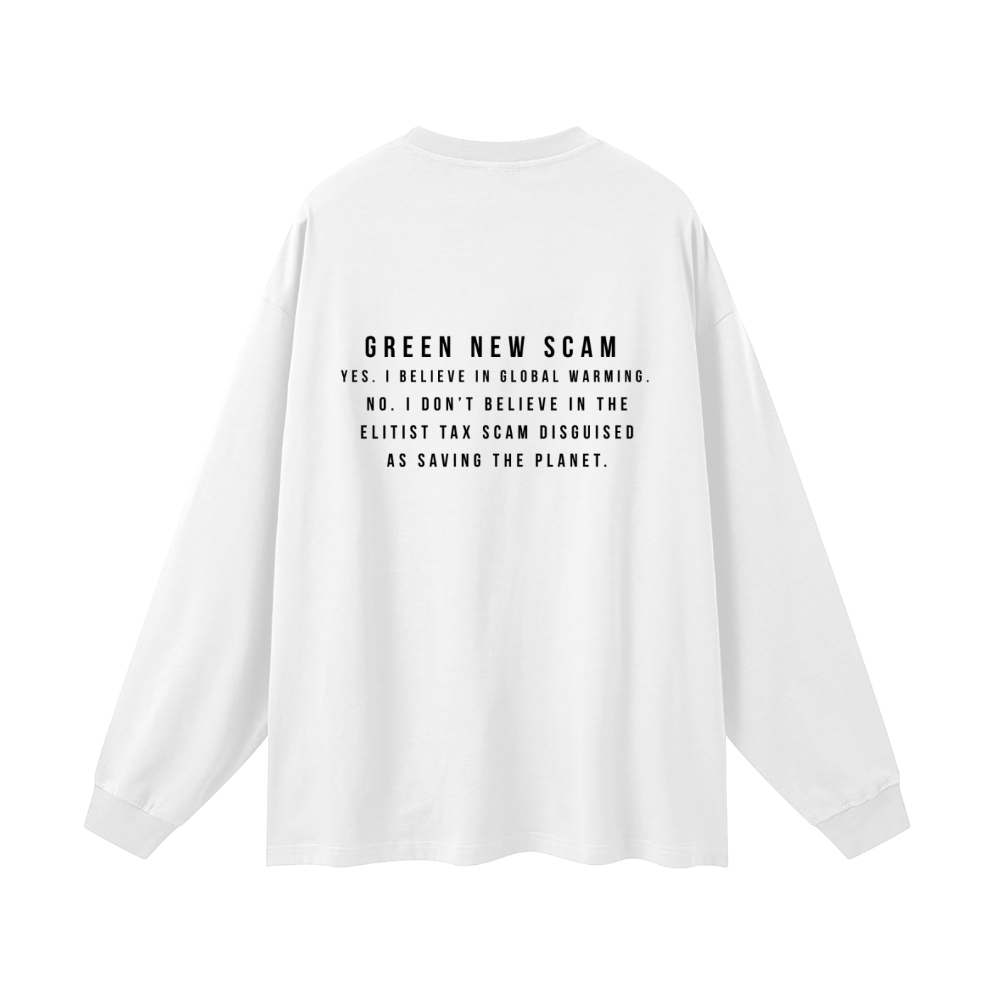 GREEN NEW SCAM - Oversized Streetwear Long Sleeve Tee