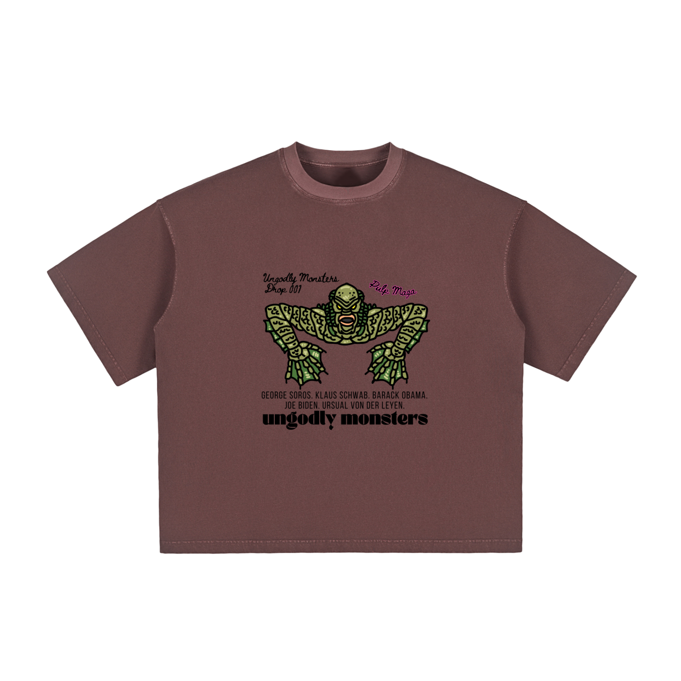 PARASITE | SOROS. KLAUS. BIDEN. OBAMA. - Vintage Washed Boxy T-Shirt