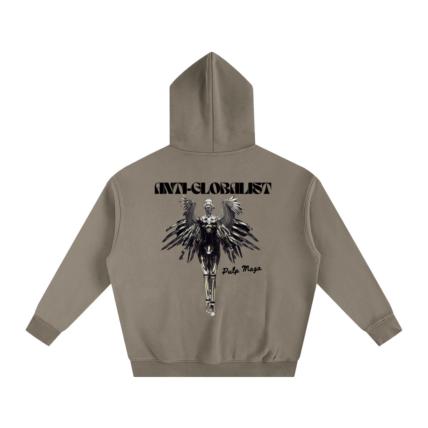 ANTI-GLOBALIST TECH ANGEL - Unisex Fleeced Oversized Hoodie