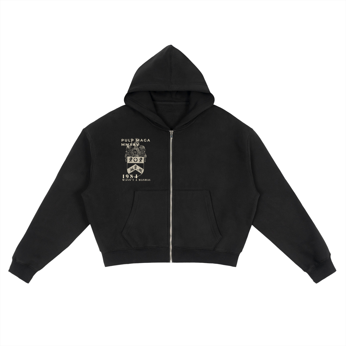 ORWELL CALLED IT - Fleece Zip-Up Boxy Hoodie