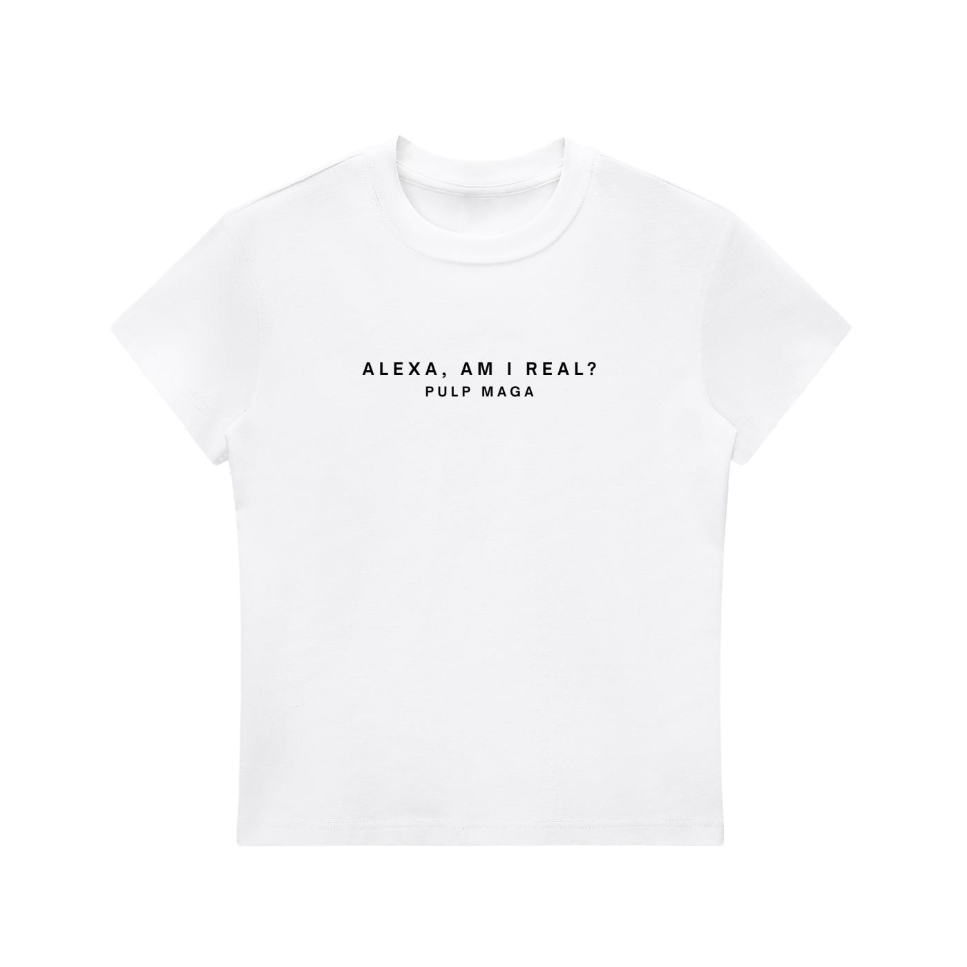 ALEXA, AM I REAL? - Graphic Bodycon Baby Tee