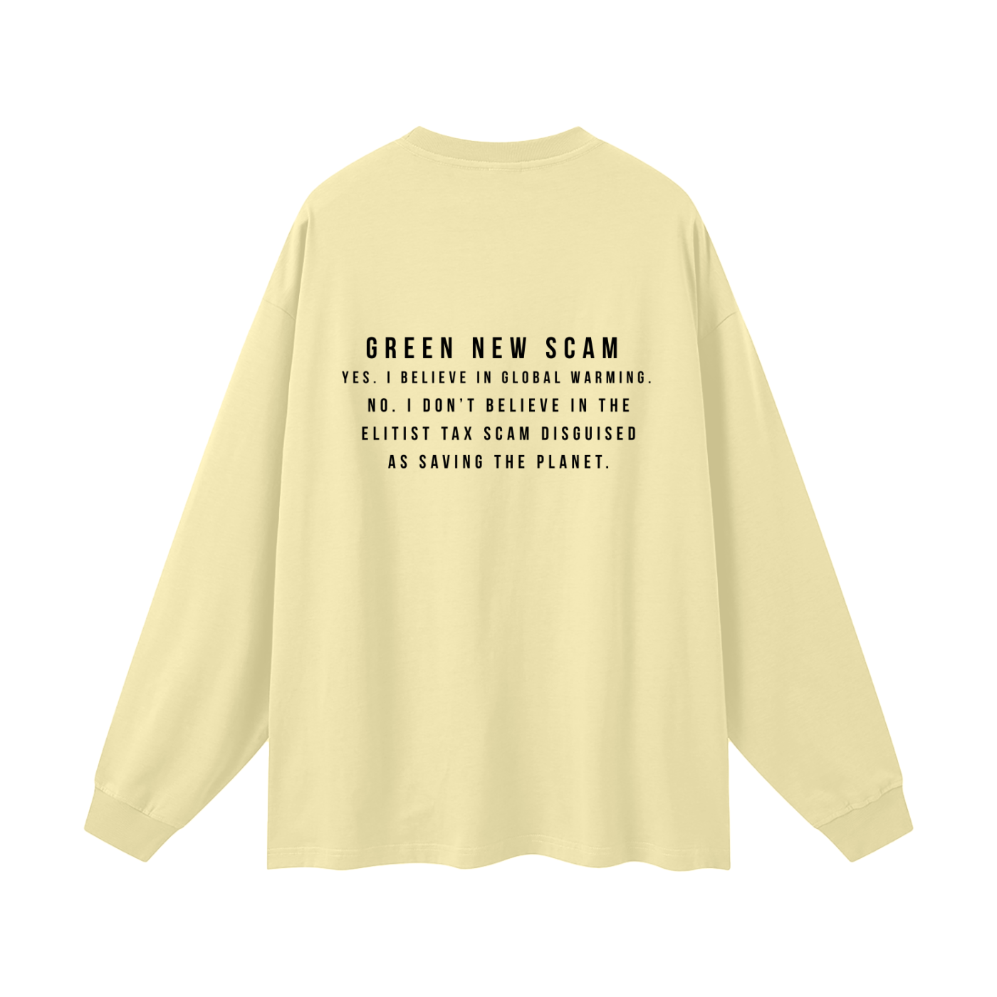 GREEN NEW SCAM - Oversized Streetwear Long Sleeve Tee