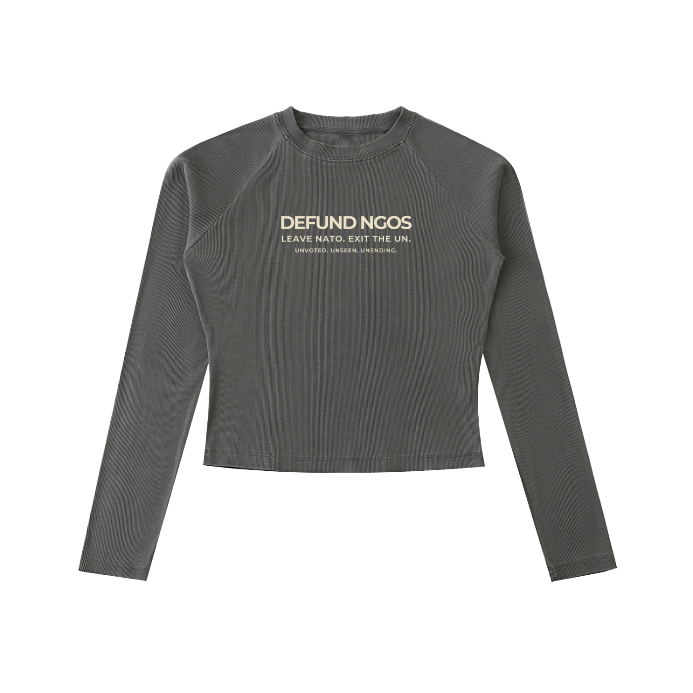 DEFUND NGOs, LEAVE NATO - Long Sleeve Slim T-Shirt