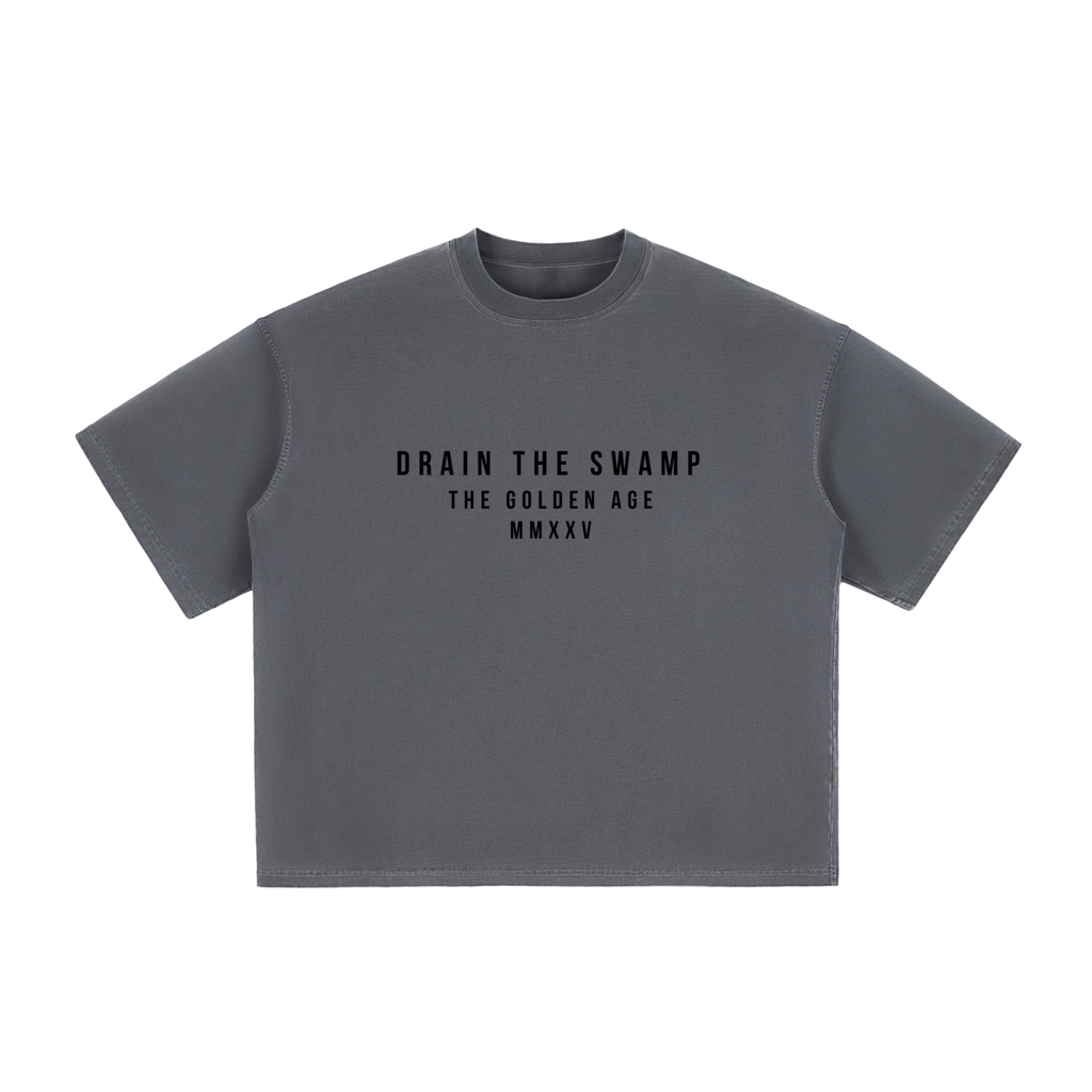 DRAIN THE SWAMP - Vintage Washed Boxy T-Shirt
