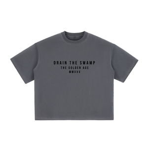 DRAIN THE SWAMP - Vintage Washed Boxy T-Shirt