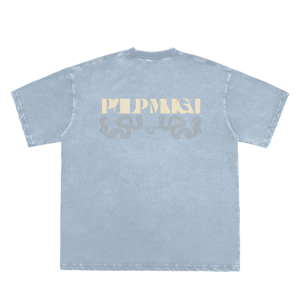 GEMINI SERPENT - CREAM INK - Snow Washed T-Shirt