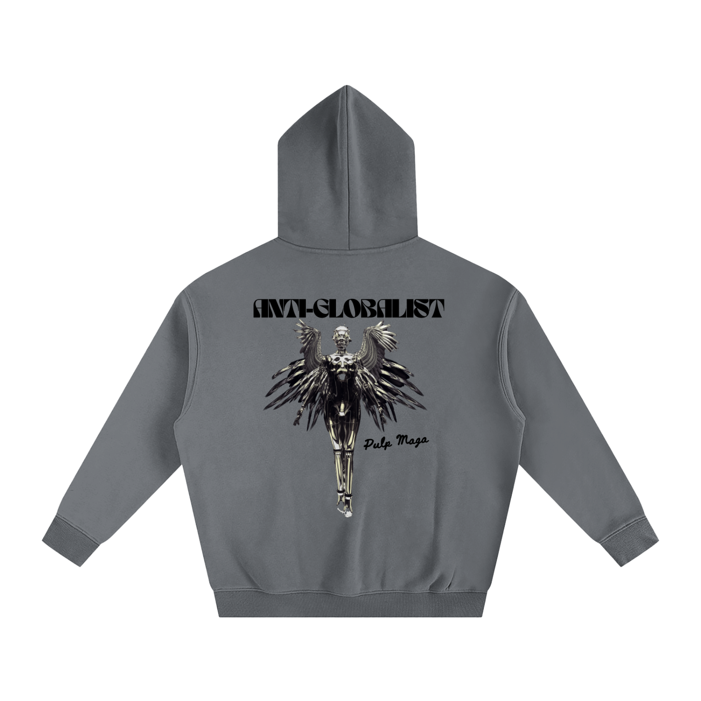 ANTI-GLOBALIST TECH ANGEL - Unisex Fleeced Oversized Hoodie