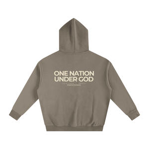 ONE NATION UNDER GOD - Unisex Fleeced Oversized Hoodie
