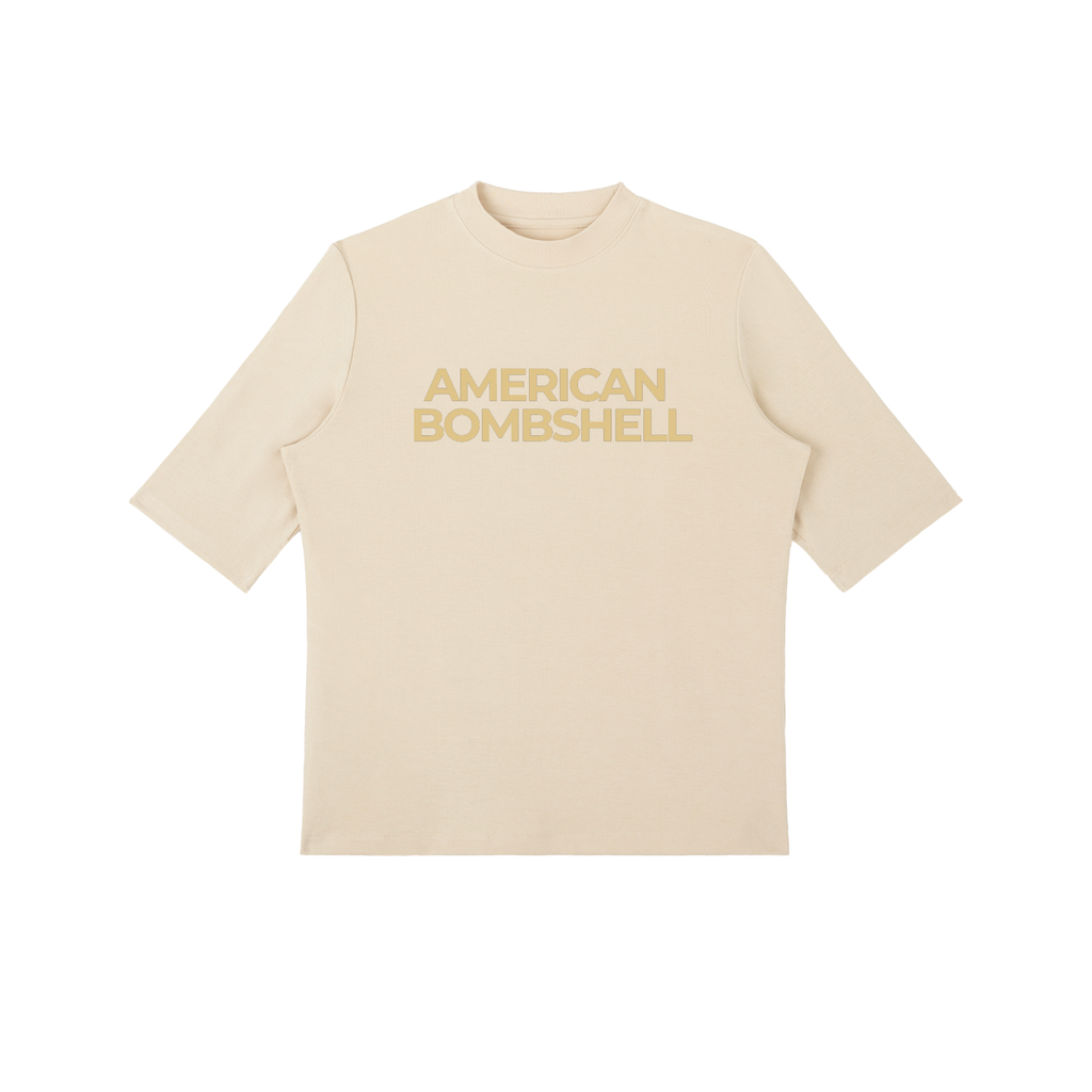 AMERICAN BOMBSHELL - Essential Mock Neck Tee