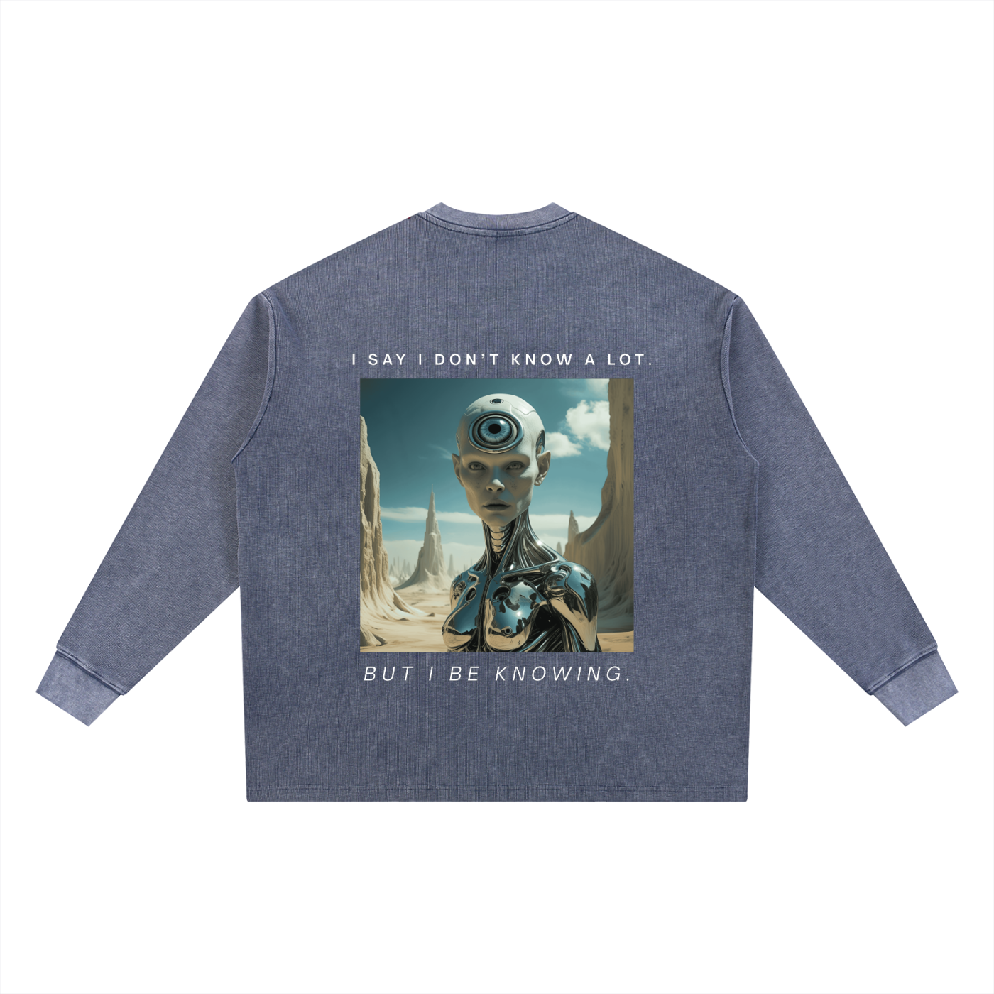 THIRD EYE - Mineral Baggy Long Sleeve Waffle Knit