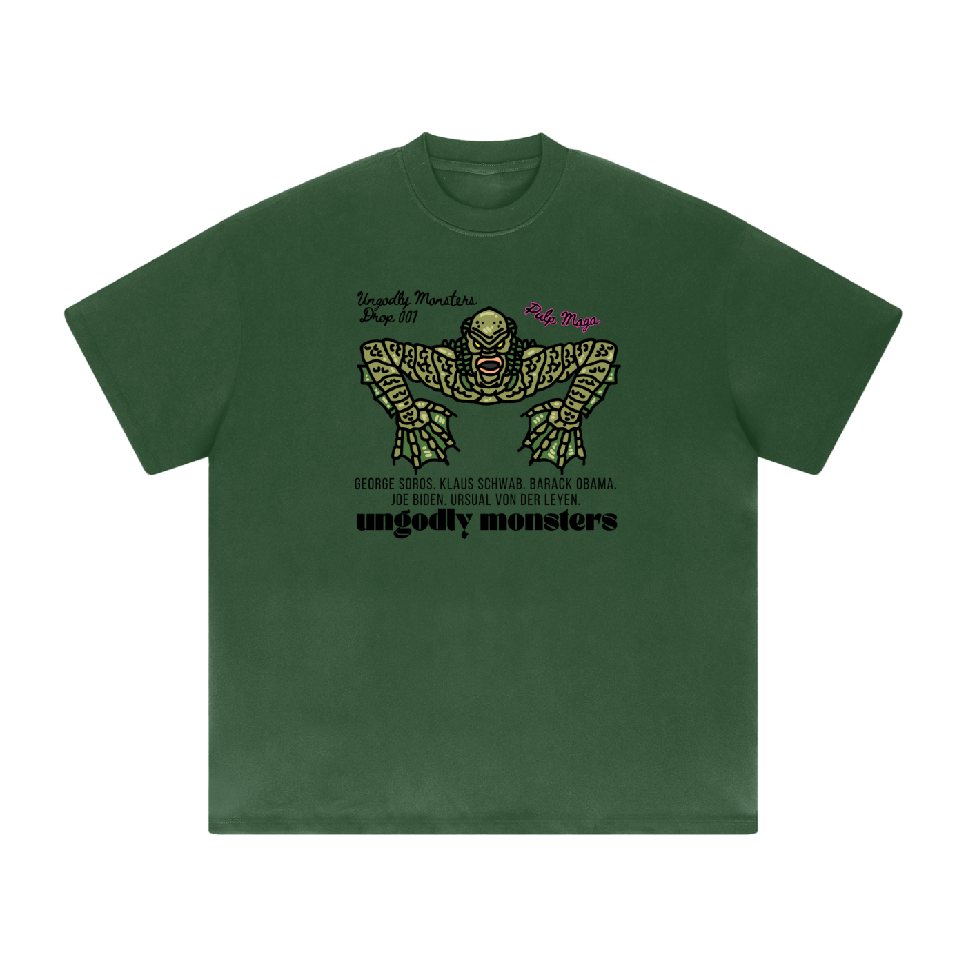 PARASITE | SOROS. KLAUS. BIDEN. OBAMA - Heavyweight Drop Shoulder T-Shirt