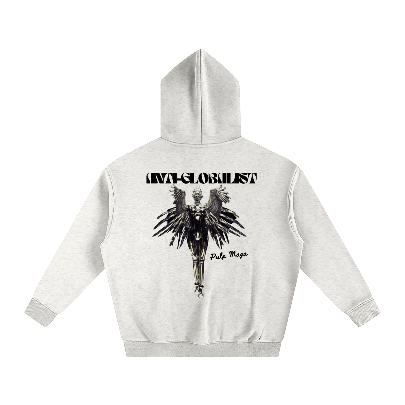 ANTI-GLOBALIST TECH ANGEL - Unisex Fleeced Oversized Hoodie