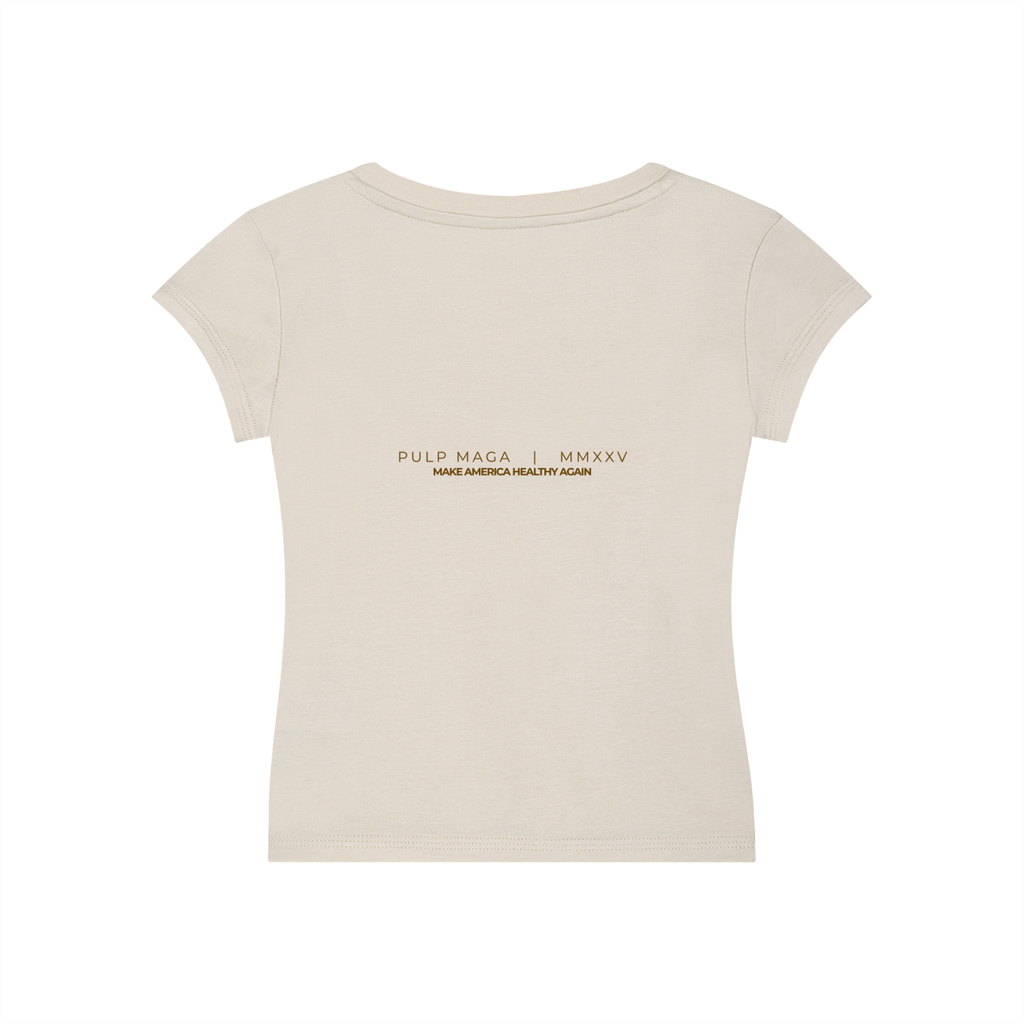 BIG PHARMA CAN'T MILK ME - V-Neck Bodycon Baby Tee