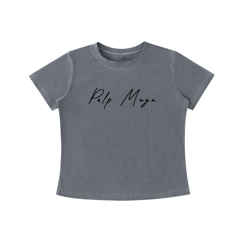 CURATED REALITY - Vintage Wash Slim Baby Tee