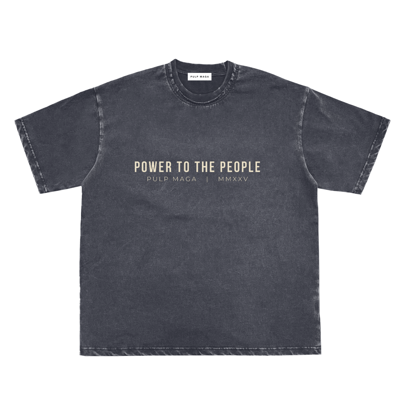 POWER TO THE PEOPLE - Snow Washed T-Shirt