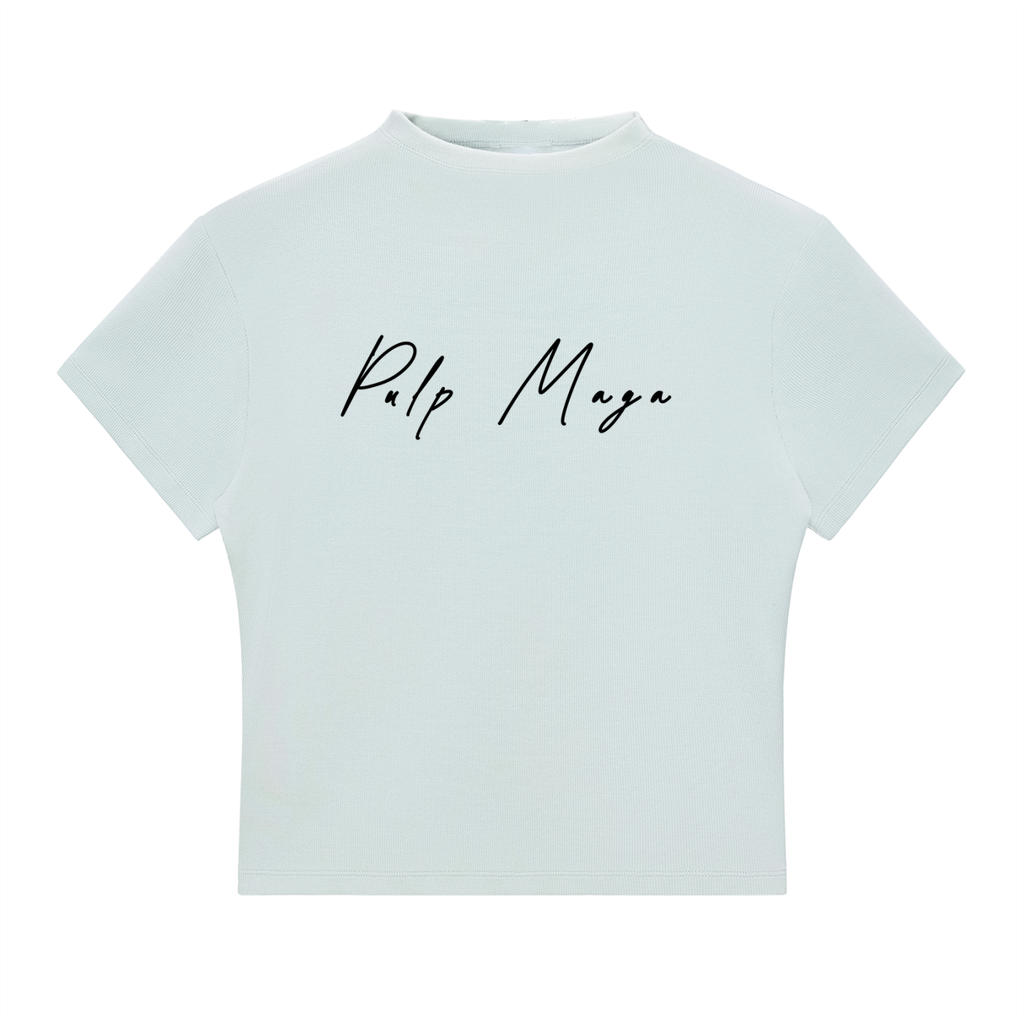 COLLECTIVE VISION - Slim Fit Mock Neck Baby Tee