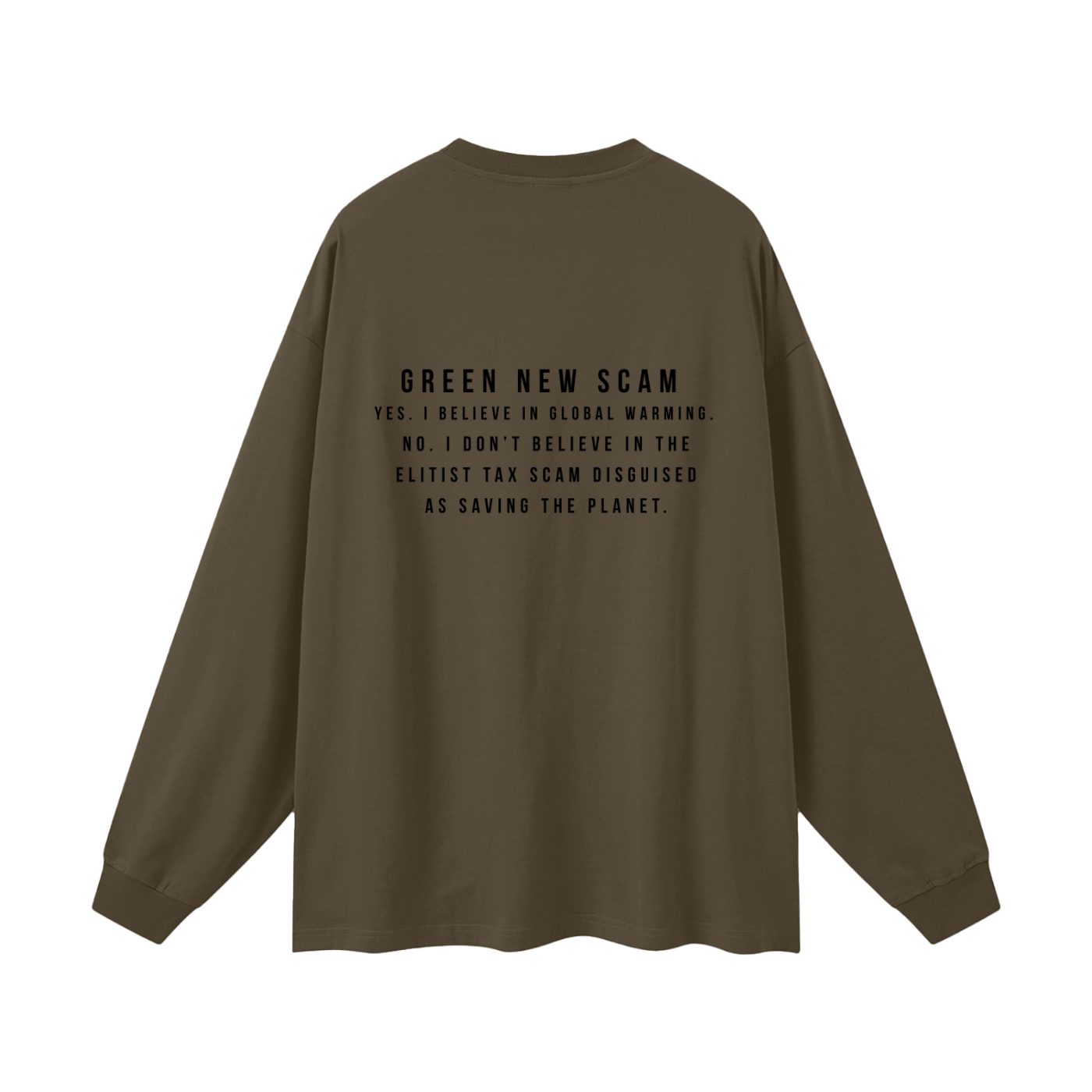 GREEN NEW SCAM - Oversized Streetwear Long Sleeve Tee