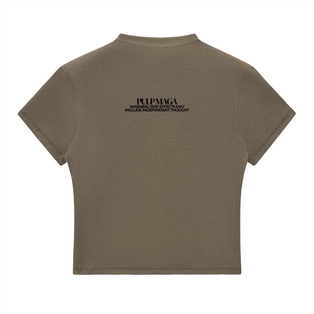 FAFO -  Slim Fit Mock Neck Baby Tee