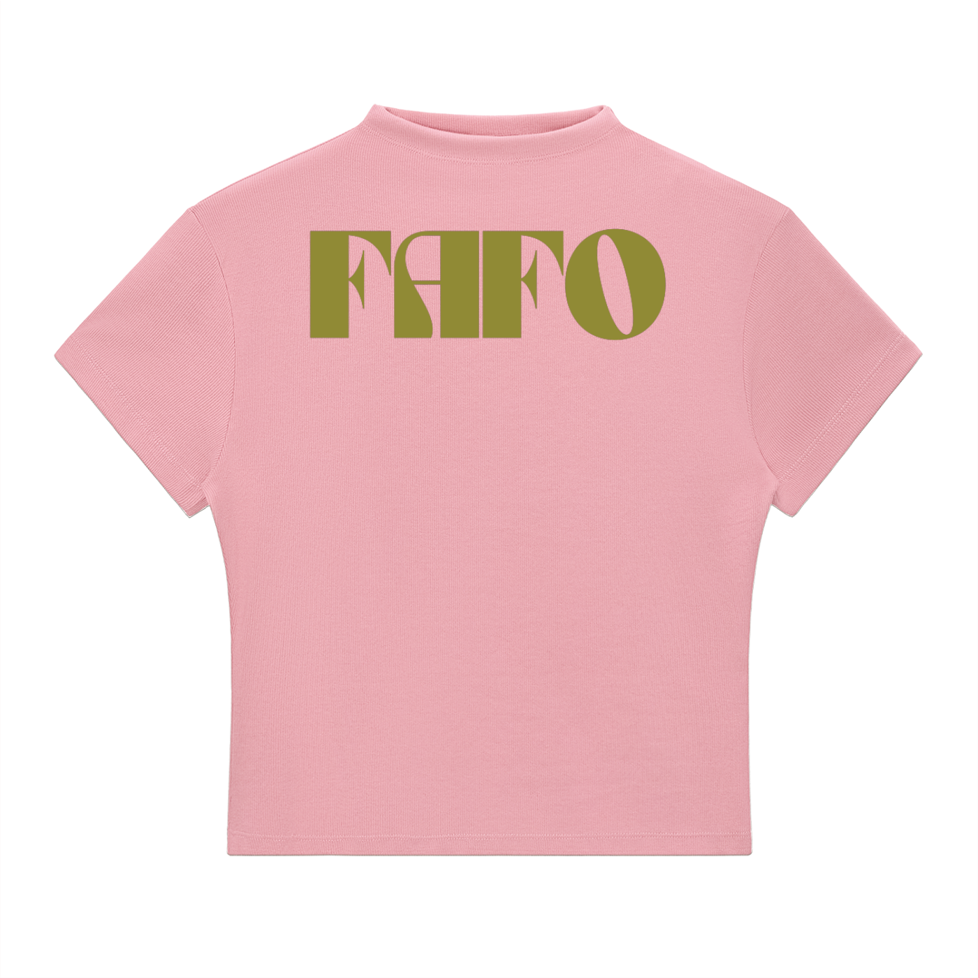 FAFO - MOSS INK - Slim Fit Mock Neck Baby Tee