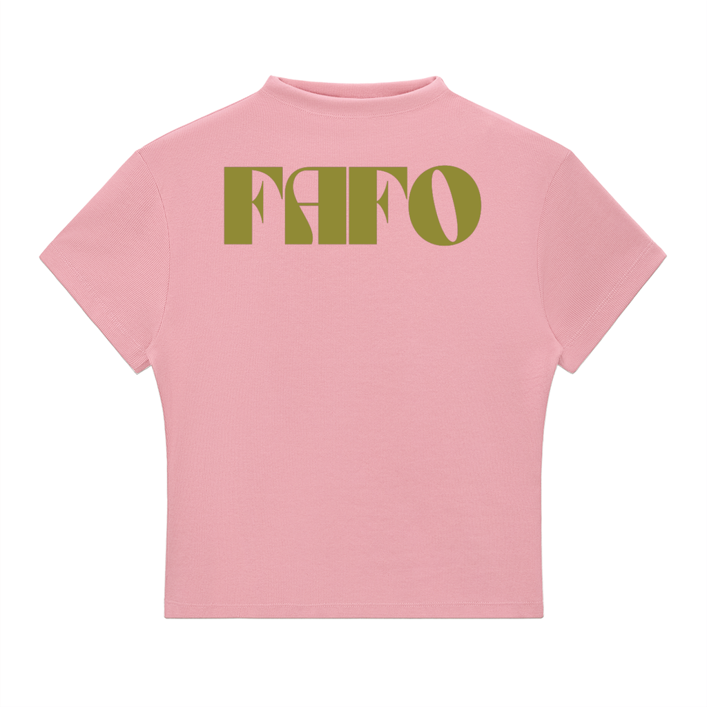 FAFO - MOSS INK - Slim Fit Mock Neck Baby Tee