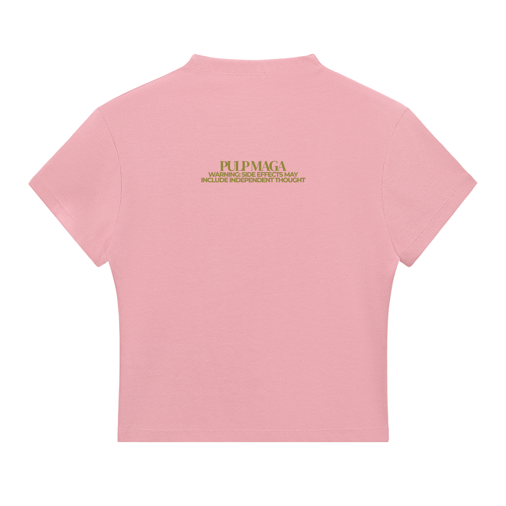 FAFO - MOSS INK - Slim Fit Mock Neck Baby Tee