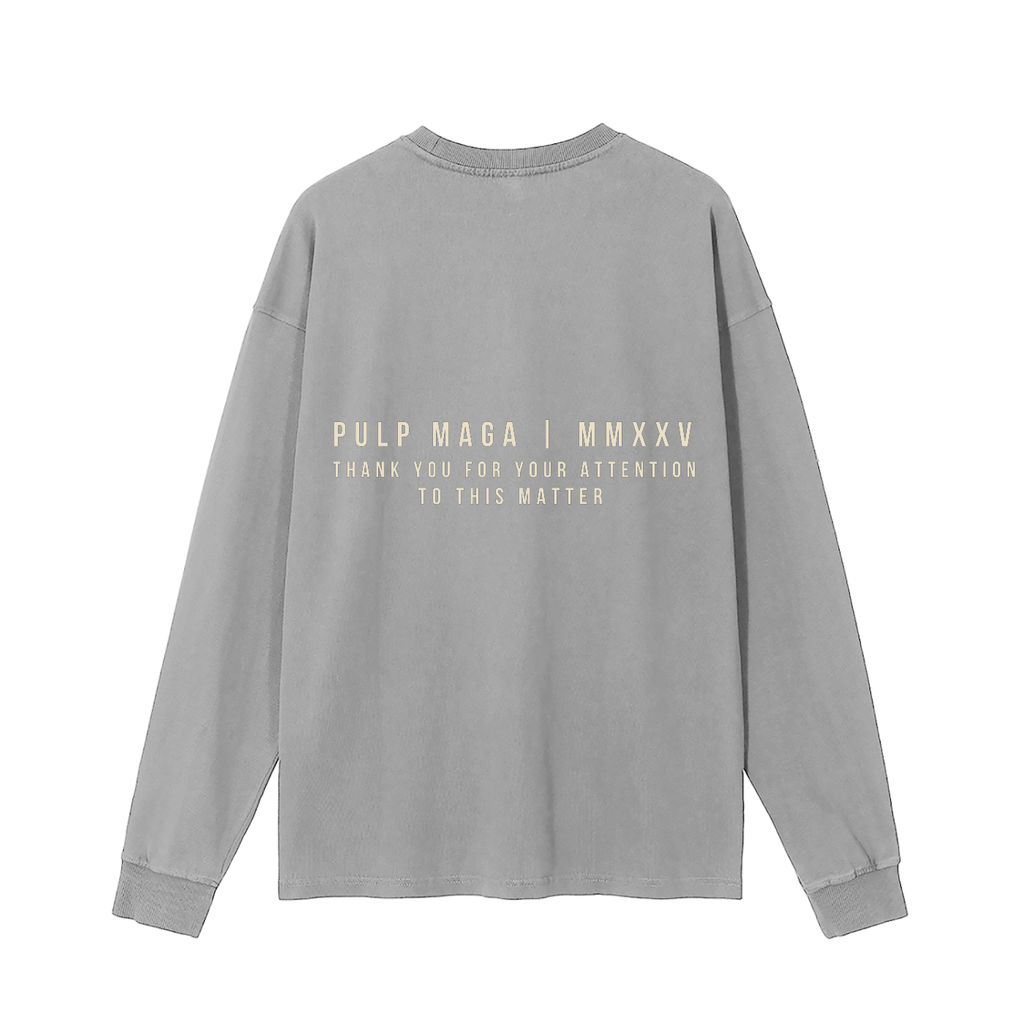 DISMANTLE THE DEEP STATE - CREAM INK - Enzyme Long Sleeve Tee