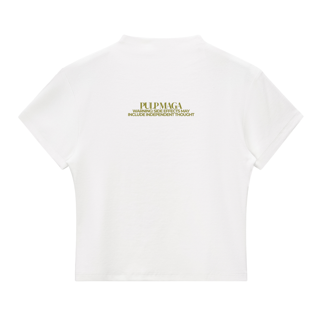 FAFO - MOSS INK - Slim Fit Mock Neck Baby Tee