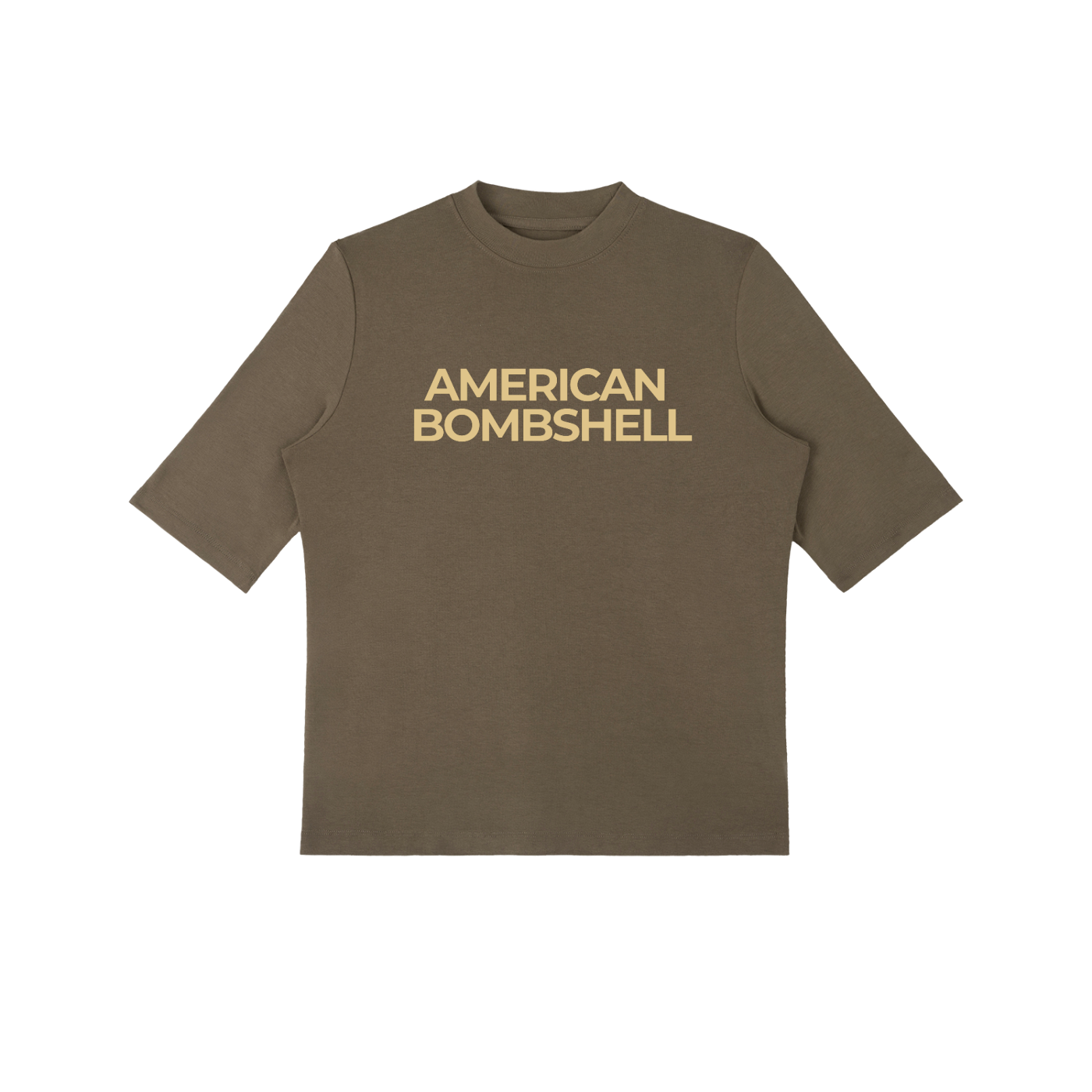 AMERICAN BOMBSHELL - Essential Mock Neck Tee