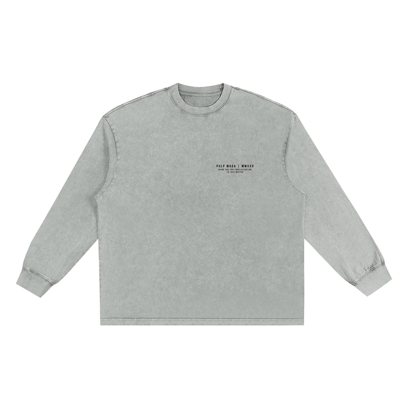 PSYTOON - OWN NOTHING, BE HAPPY  - Snow Wash Streetwear Long Sleeve Tee