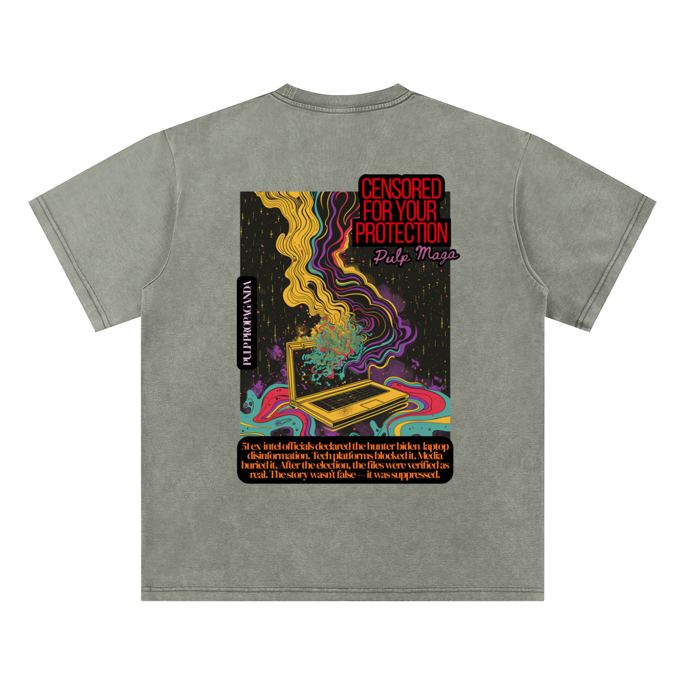 HUNTER BIDEN LAPTOP - Bamboo Snow Washed T-Shirt