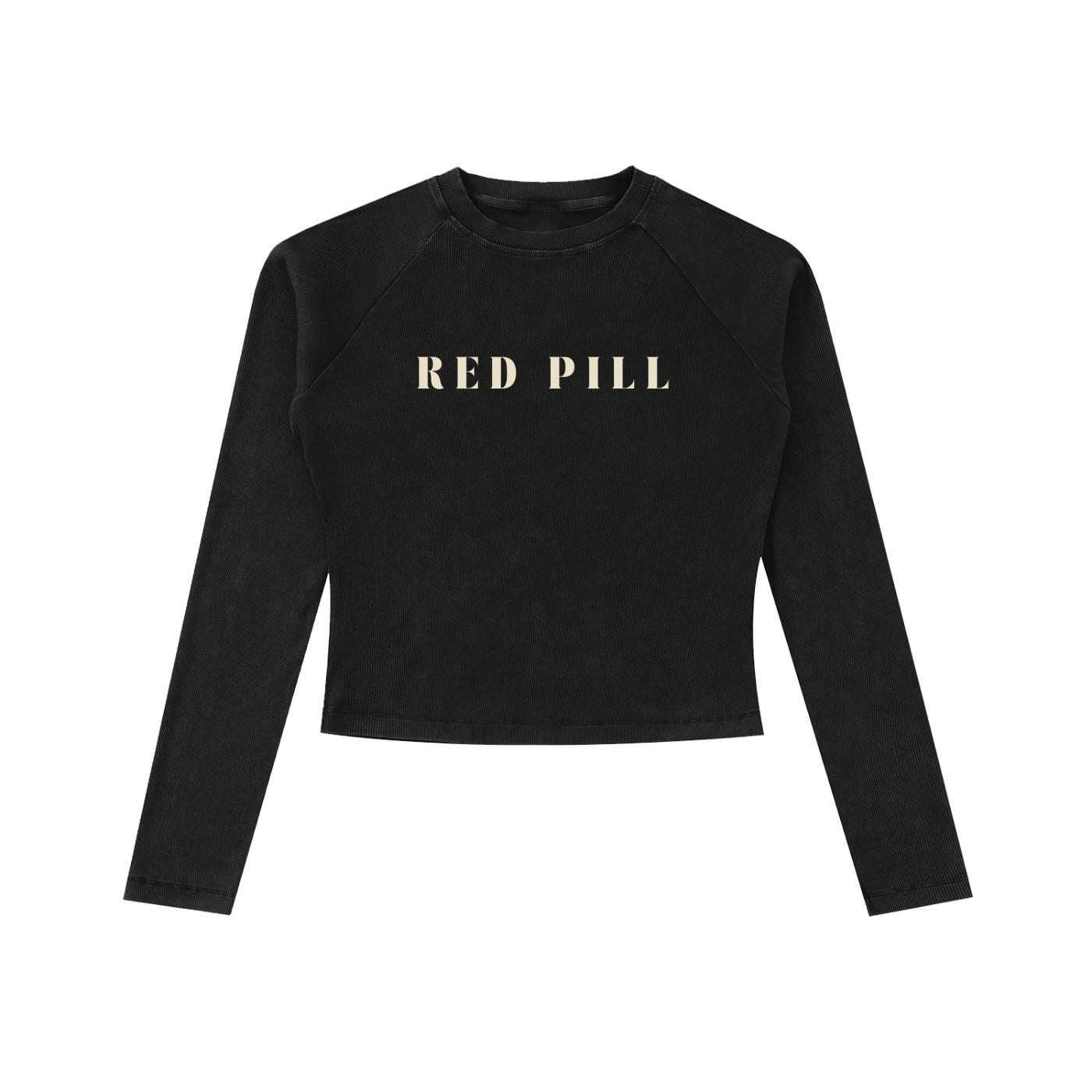 RED PILL - CREAM INK - Long Sleeve Slim T-Shirt