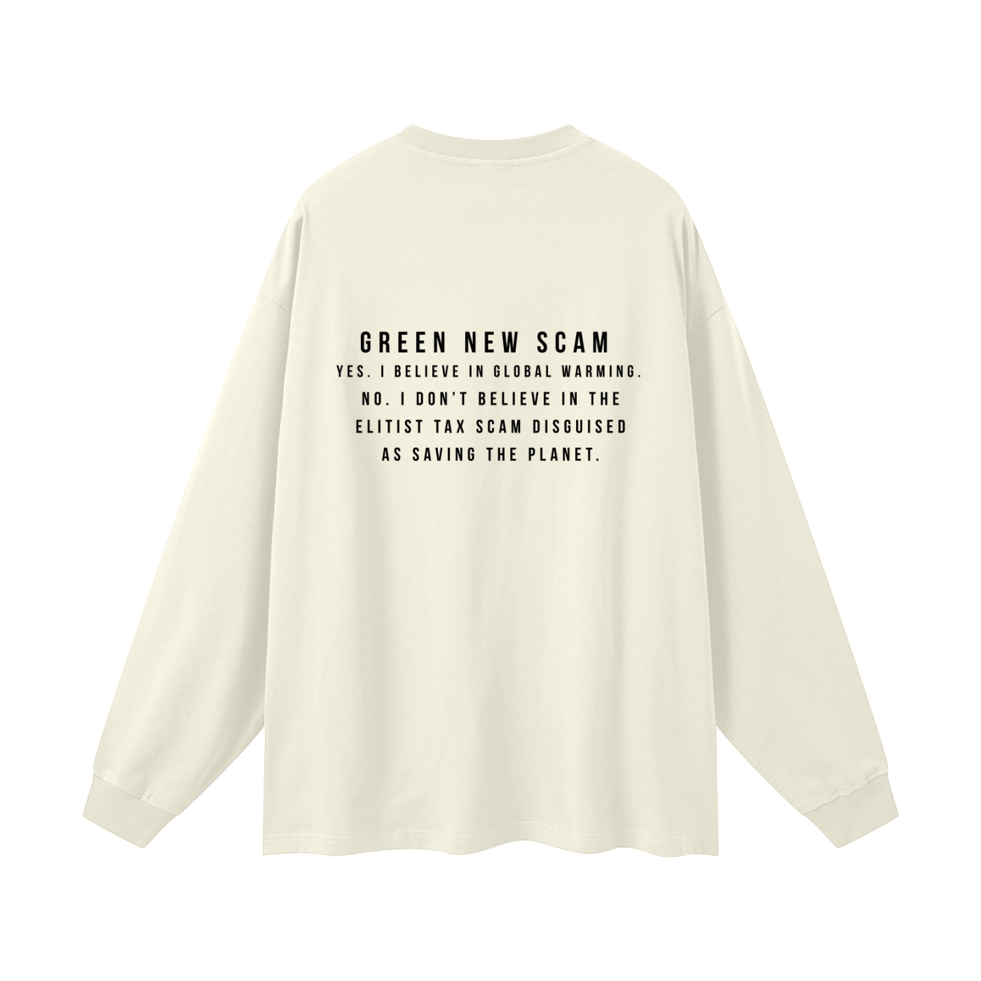 GREEN NEW SCAM - Oversized Streetwear Long Sleeve Tee