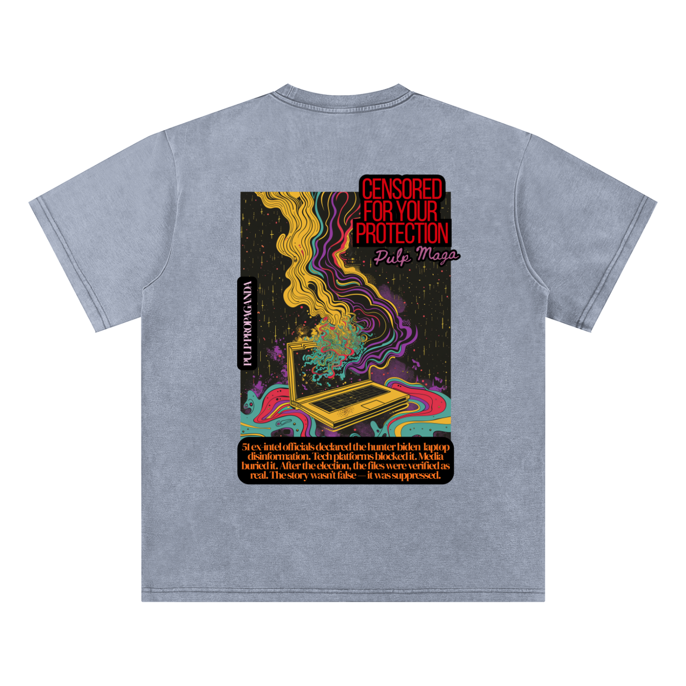 HUNTER BIDEN LAPTOP - Bamboo Snow Washed T-Shirt