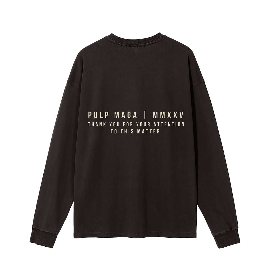 DISMANTLE THE DEEP STATE - CREAM INK - Enzyme Long Sleeve Tee