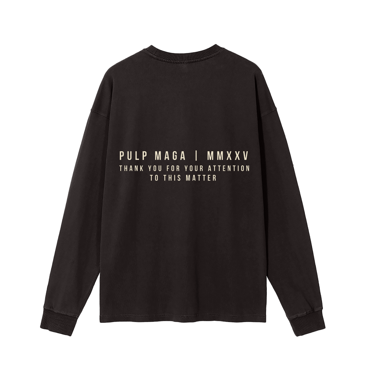 DISMANTLE THE DEEP STATE - CREAM INK - Enzyme Long Sleeve Tee
