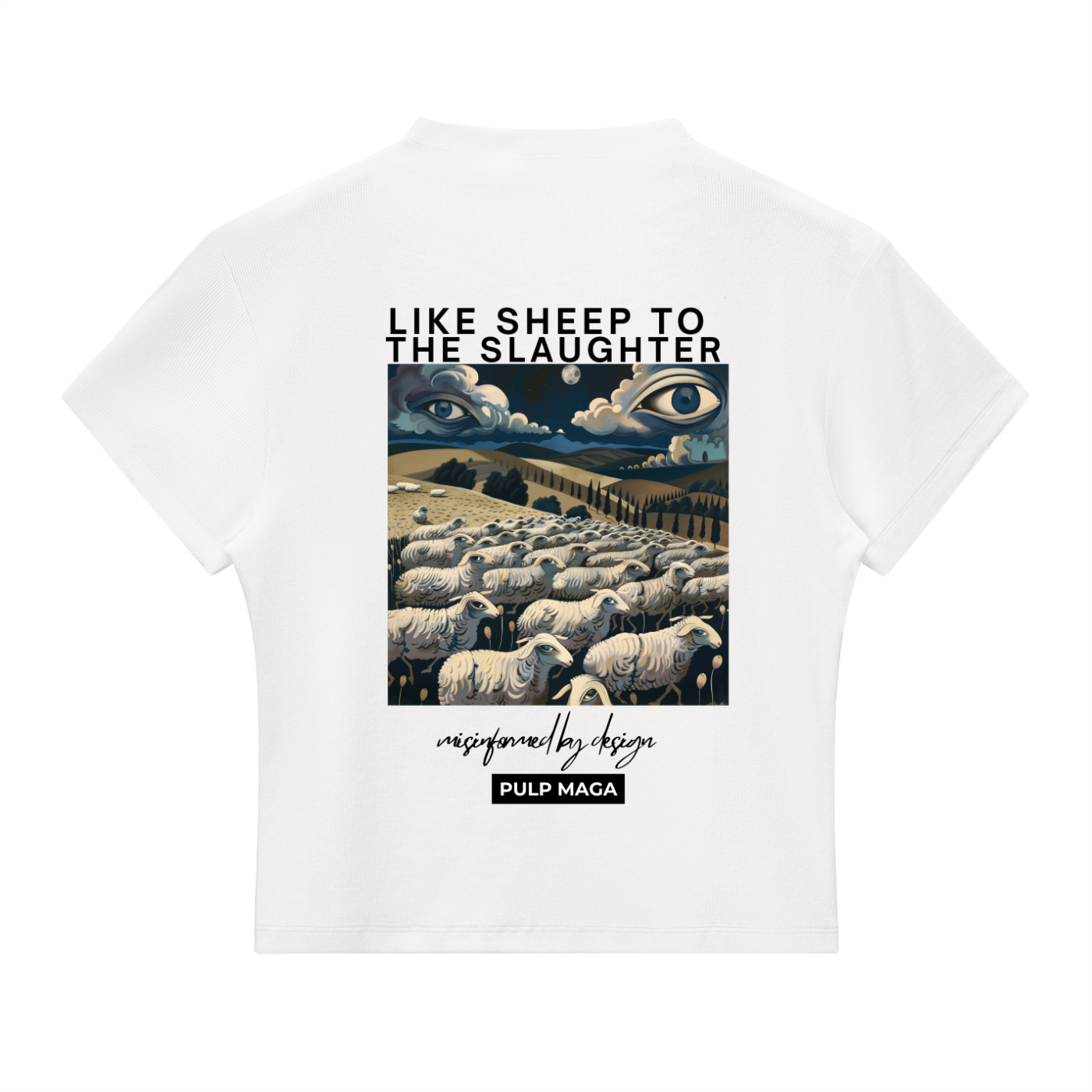 COLLECTIVE VISION - Slim Fit Mock Neck Baby Tee