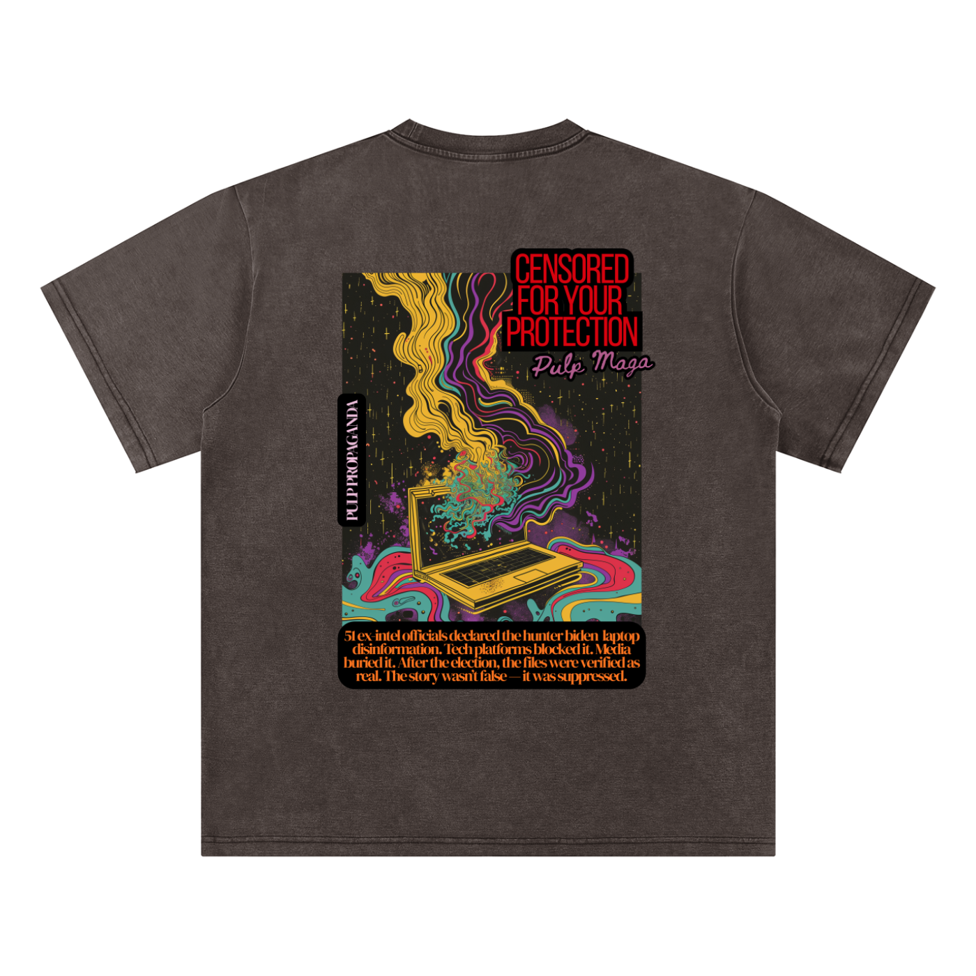 HUNTER BIDEN LAPTOP - Bamboo Snow Washed T-Shirt